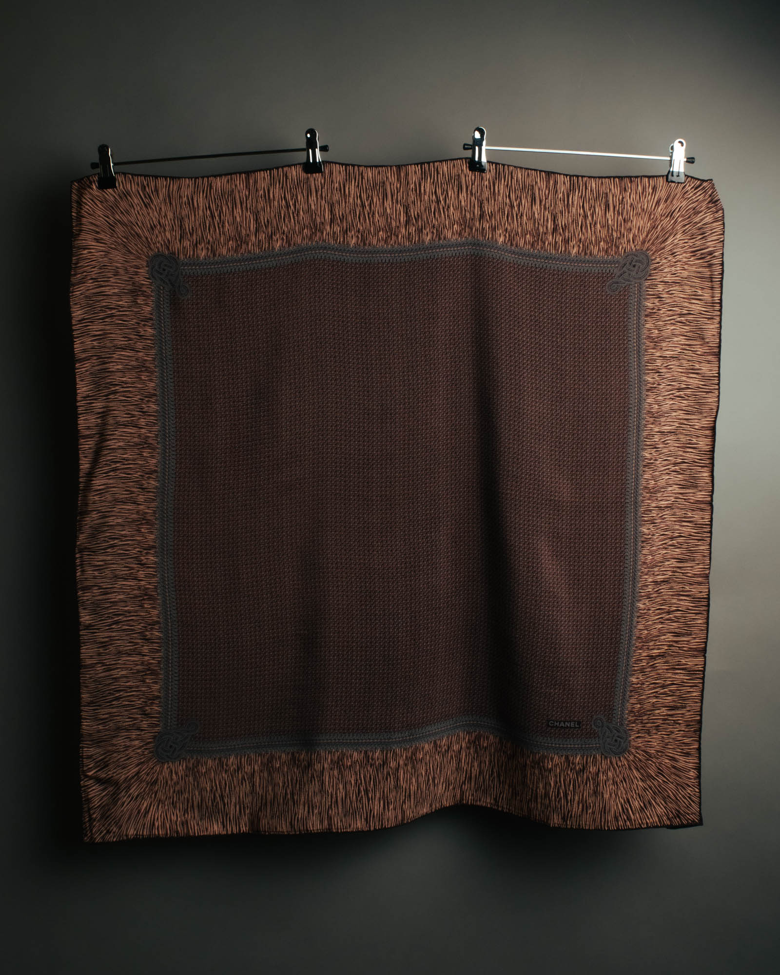 "CHANEL" 80's-90's Elegant silk scarf