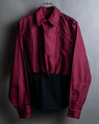 "JEAN PAUL GAULTIER FEMME"
 Waist different material switching design shirt