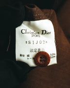 "Christian Dior" 80's  Lustrous silk blend long sleeve shirt