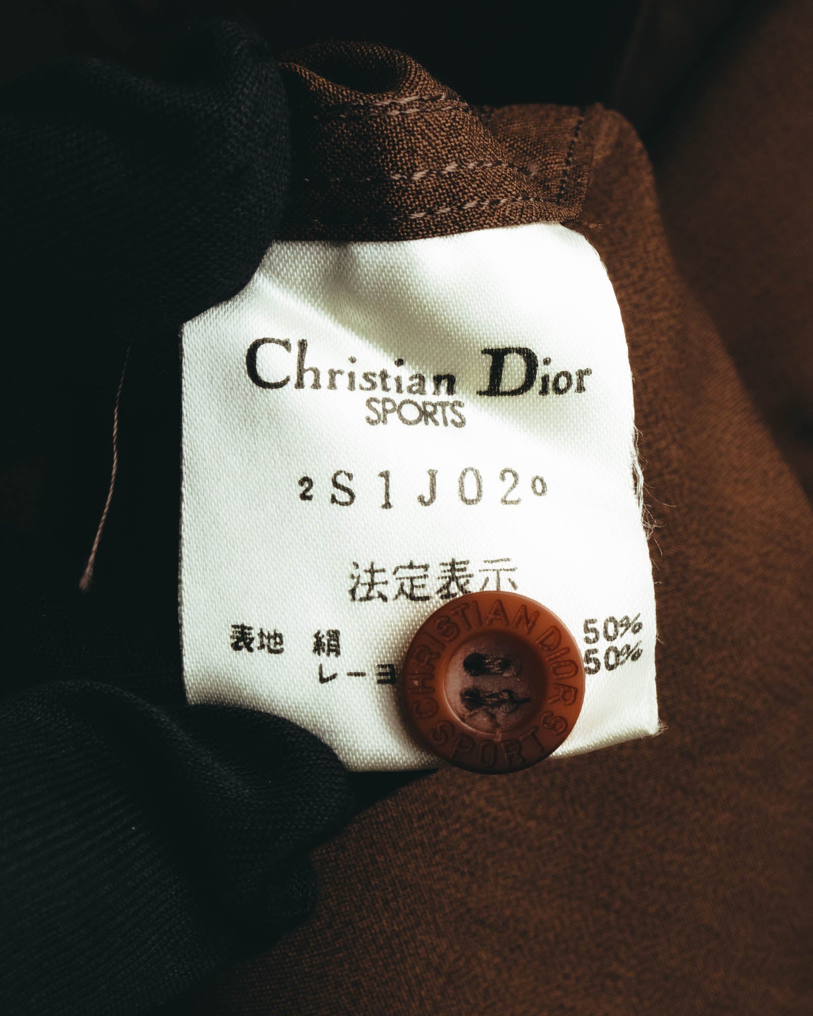 "Christian Dior" 80's  Lustrous silk blend long sleeve shirt
