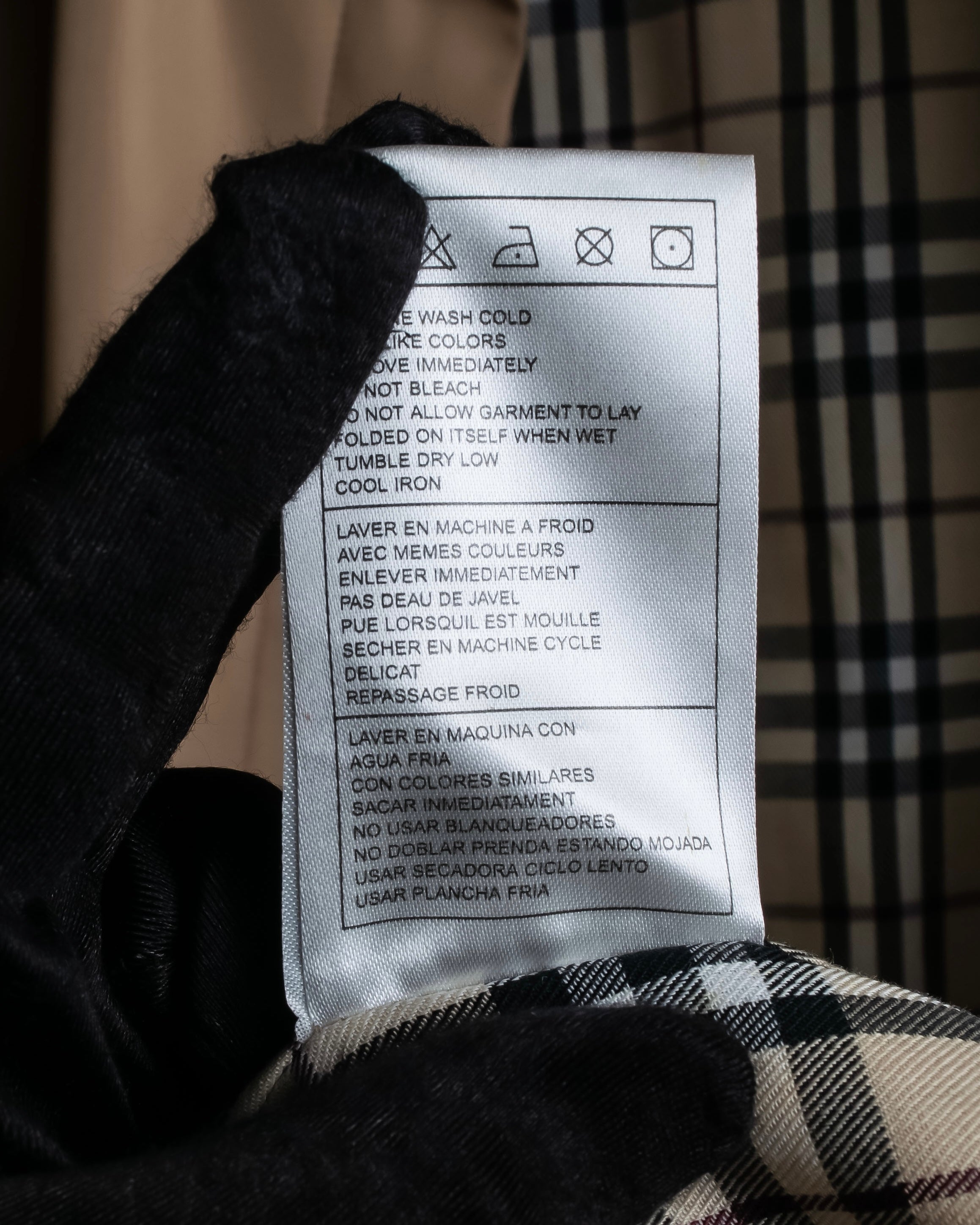 "BURBERRYS" Check reverse design short blouson