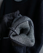 "Saint Laurent" Handsome face embroidery mohair blend oversized knit