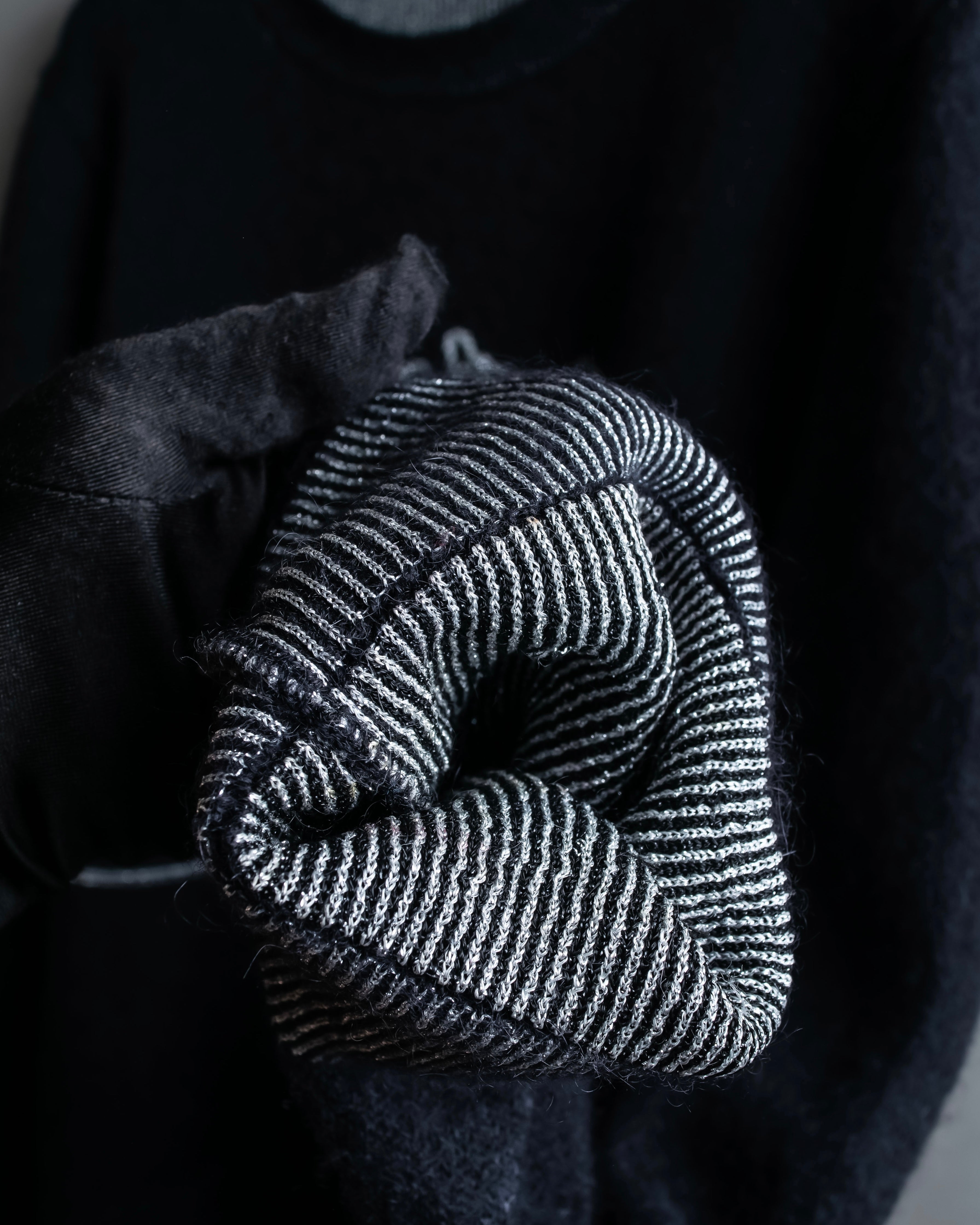 "Saint Laurent" Handsome face embroidery mohair blend oversized knit