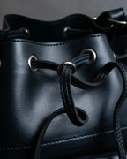 "COMME des GARCONS" Drawcord strings design PVC leather bag