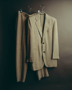 -SPECIAL- “HERMES” 80’s-90’s Herringbone linen suit set