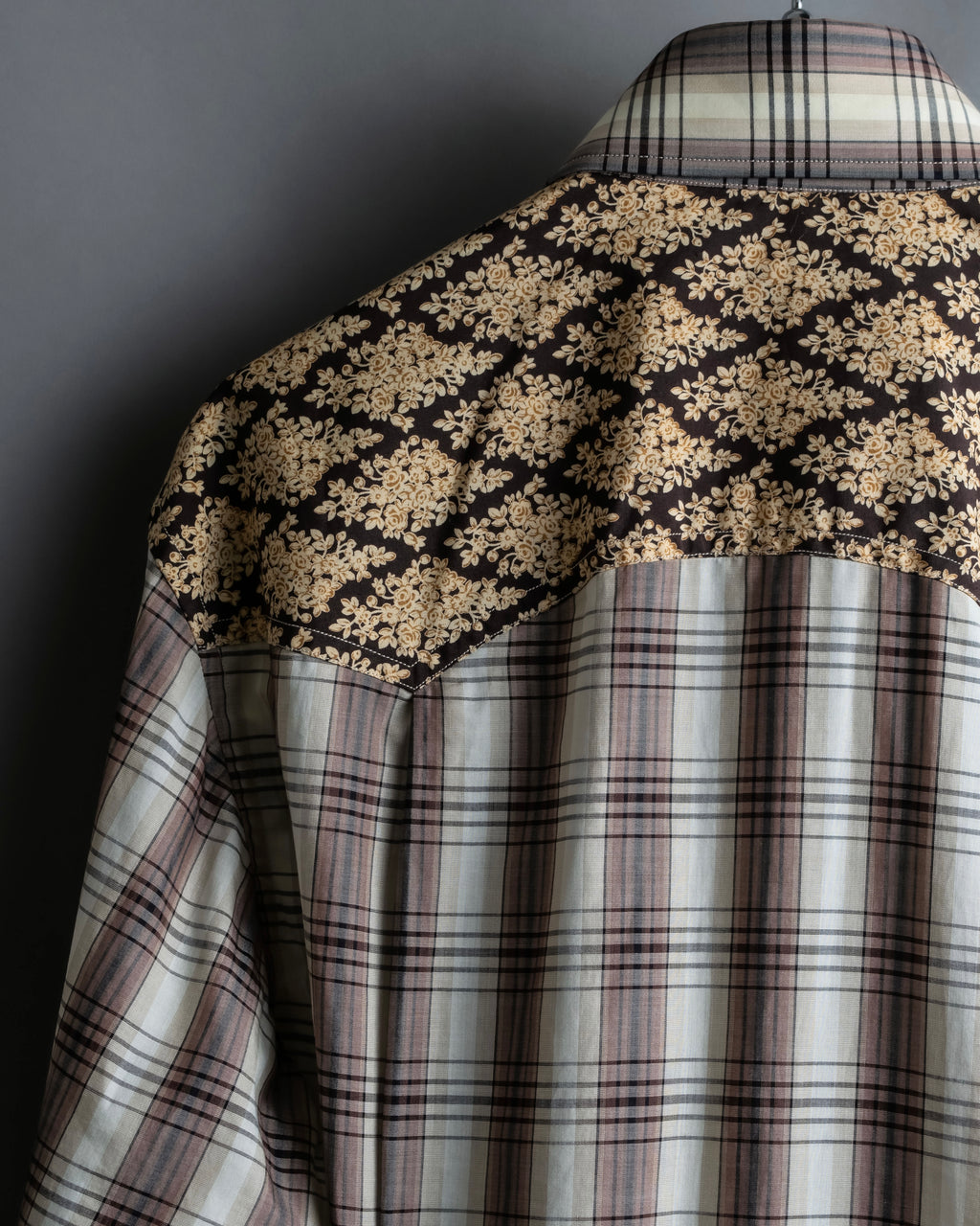 "GUCCI" Floral and checkered western shirt