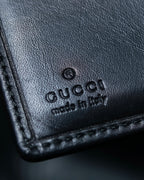 "GUCCI" GG pattern leather compact wallet
