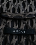 "GUCCI" Cord embroidery glossy necktie