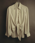 –SPECIAL– “LOEWE” 10’s-20’s Asymmetrically draped silk shirt