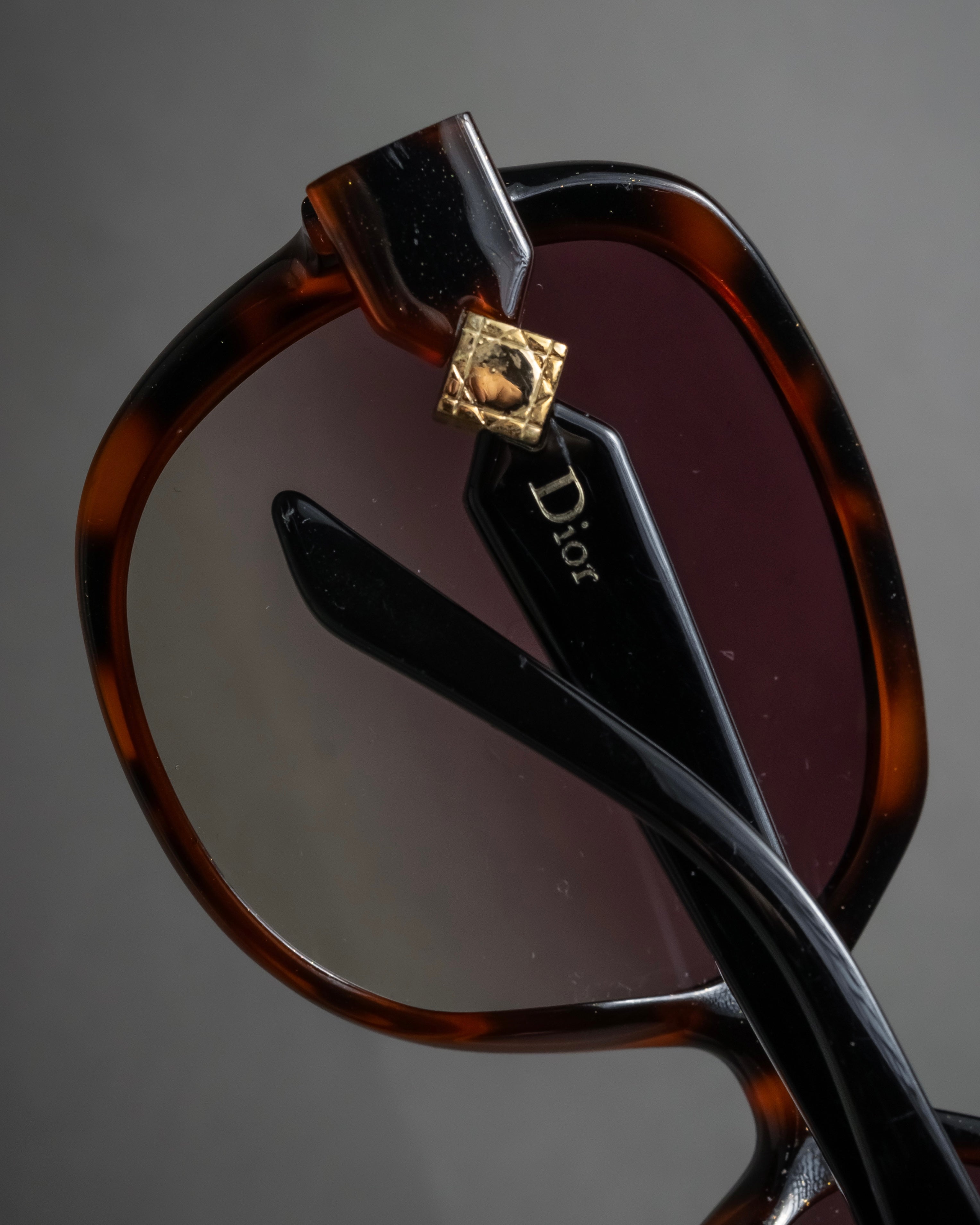 "Dior" Oversized tortoiseshell square sunglasses
