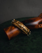 索尼娅·里基尔 80年代末至90年代初哑光金镀仿珍珠伊特鲁里安复兴风格手镯