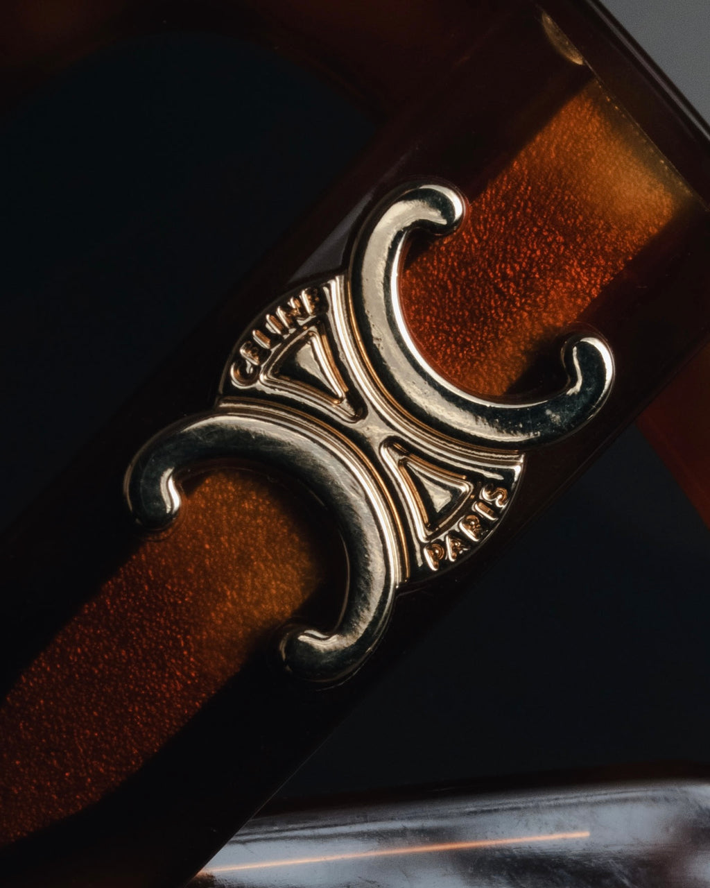 "CELINE" 2021-2024 triomphe metal temple acetate sunglasses