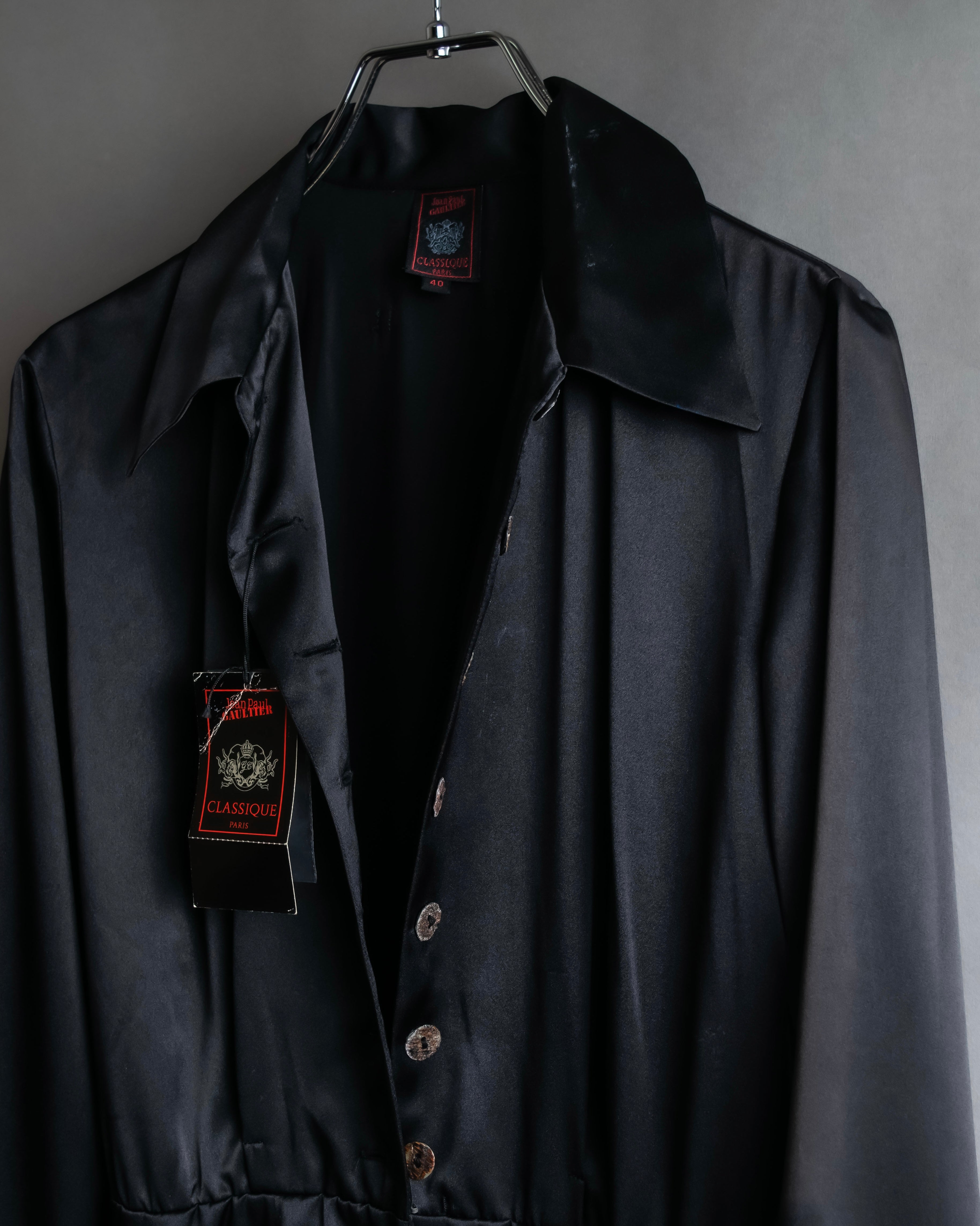 "JEAN PAUL GAULTIER" Beautiful glossy shirt dress