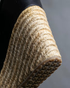 "Jimmy Choo" Leather combination wedge sole heel sandals