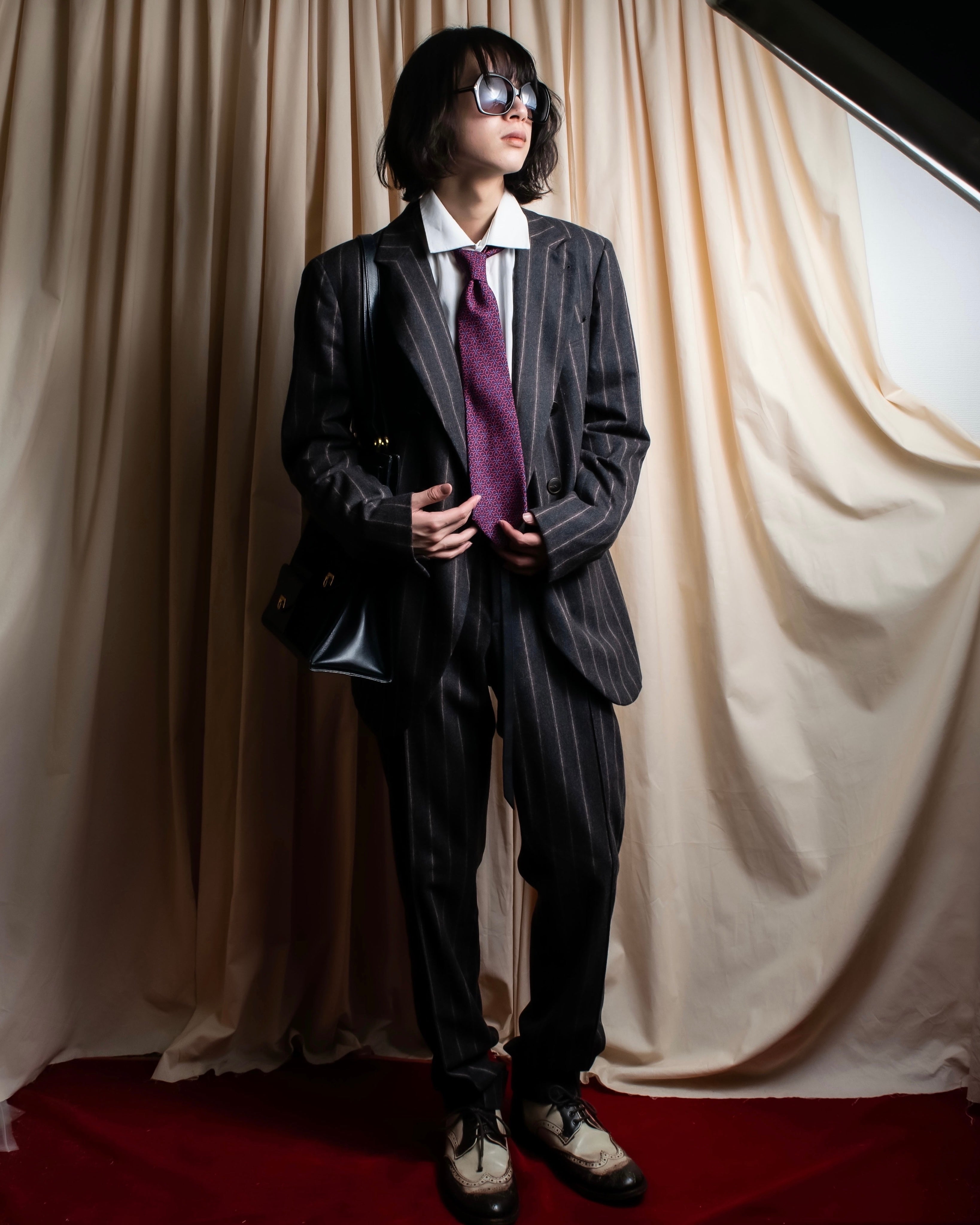 "GIORGIO ARMANI" Pinstripe double-breasted set up