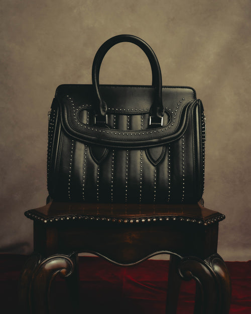 -SPECIAL- “Alexander McQueen” 2010's Studded leather Mini Heroine bag
