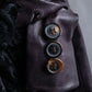 "GUCCI" Cutting design leather tailored jacket