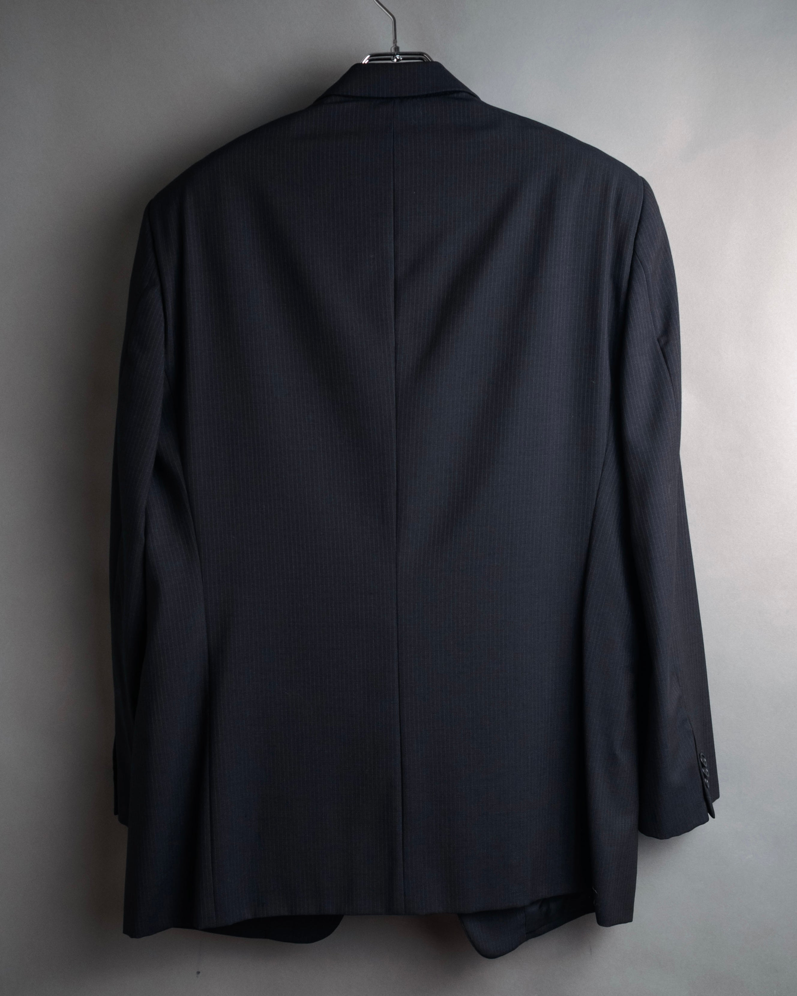 “ARMANI COLLEZIONI” 00’s Pinstriped three button suit set