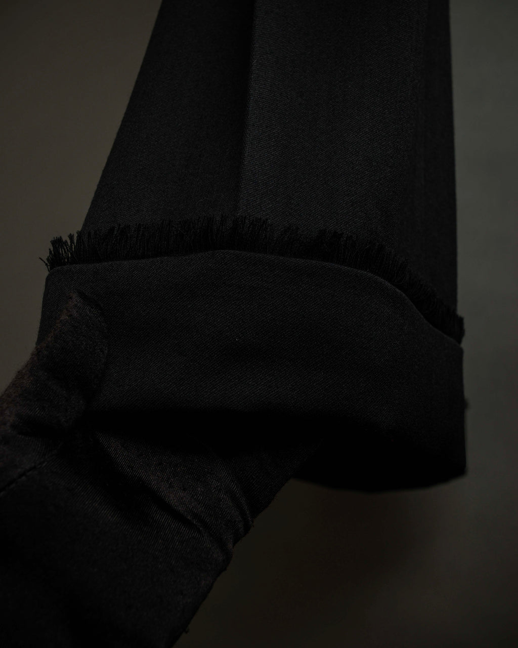 "CHANEL" Fringe design high waist straight cut slacks