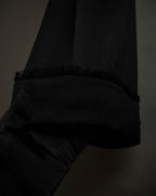 "CHANEL" Fringe design high waist straight cut slacks