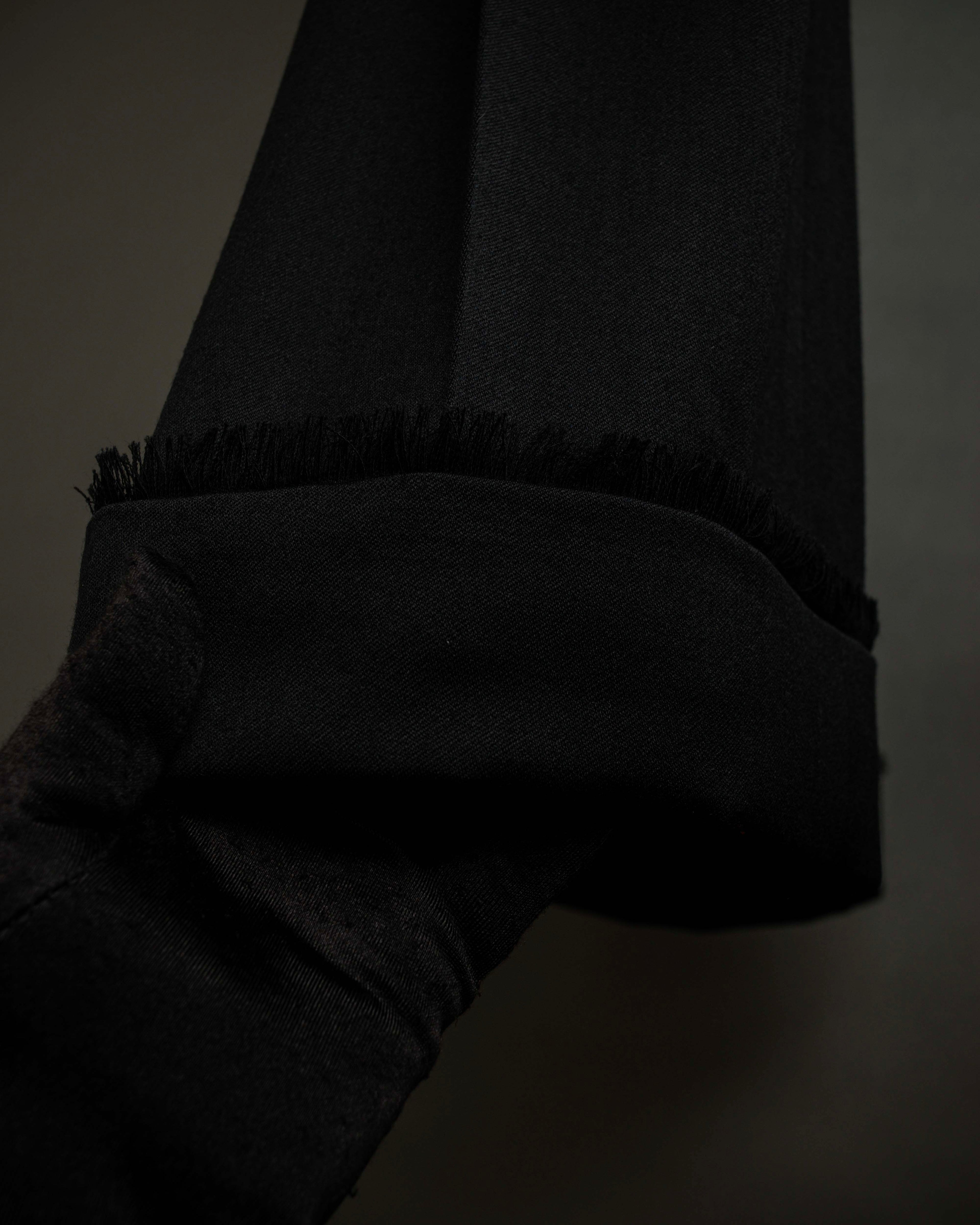 "CHANEL" Fringe design high waist straight cut slacks