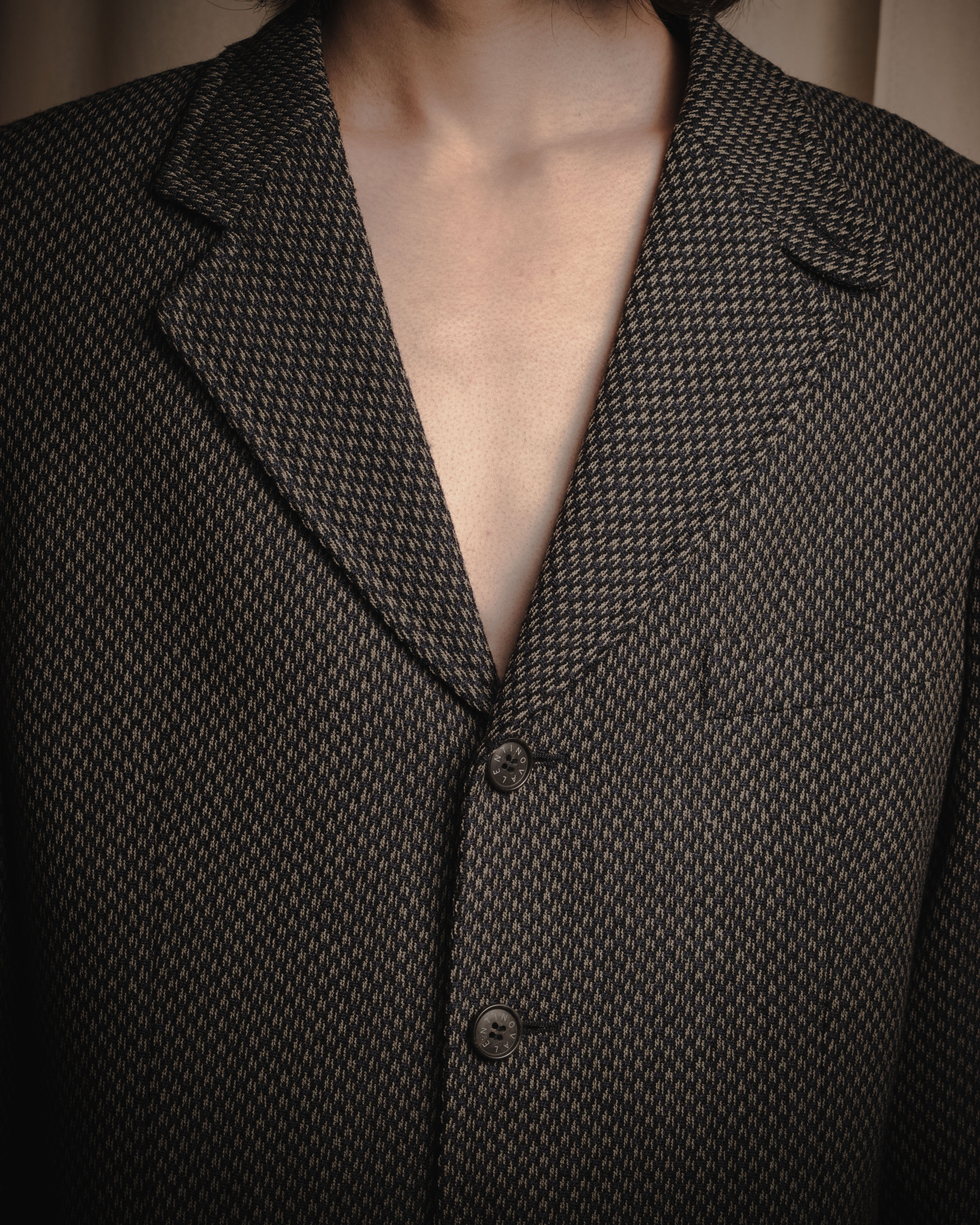 "VALENTINO GARAVANI BOUTIQUE"
Late 80’s - Early 90’s soft-structured birdseye wool tailored jacket