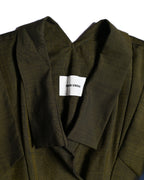 Henrik Vibskov/ Big Collar Short Sleeves Designed Shaped One Piece Khaki