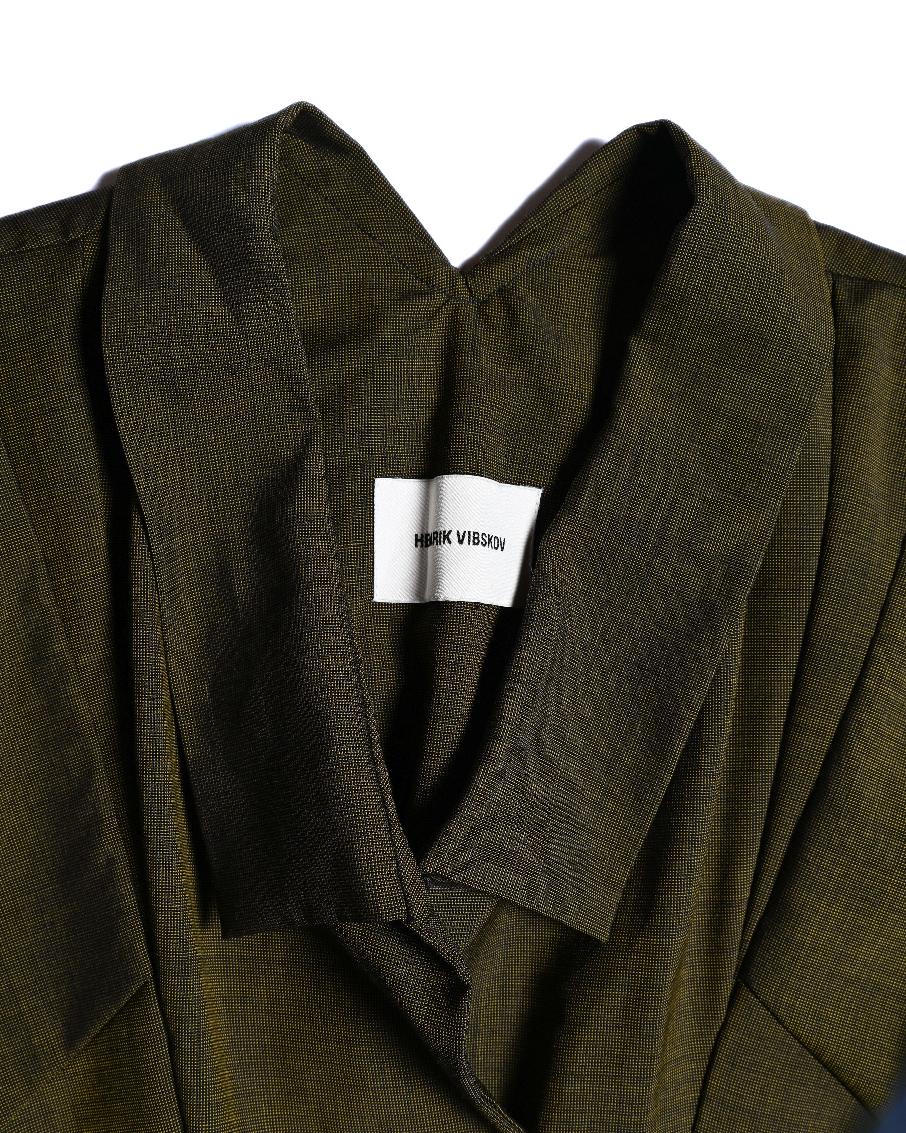 Henrik Vibskov/ Big Collar Short Sleeves Designed Shaped One Piece Khaki