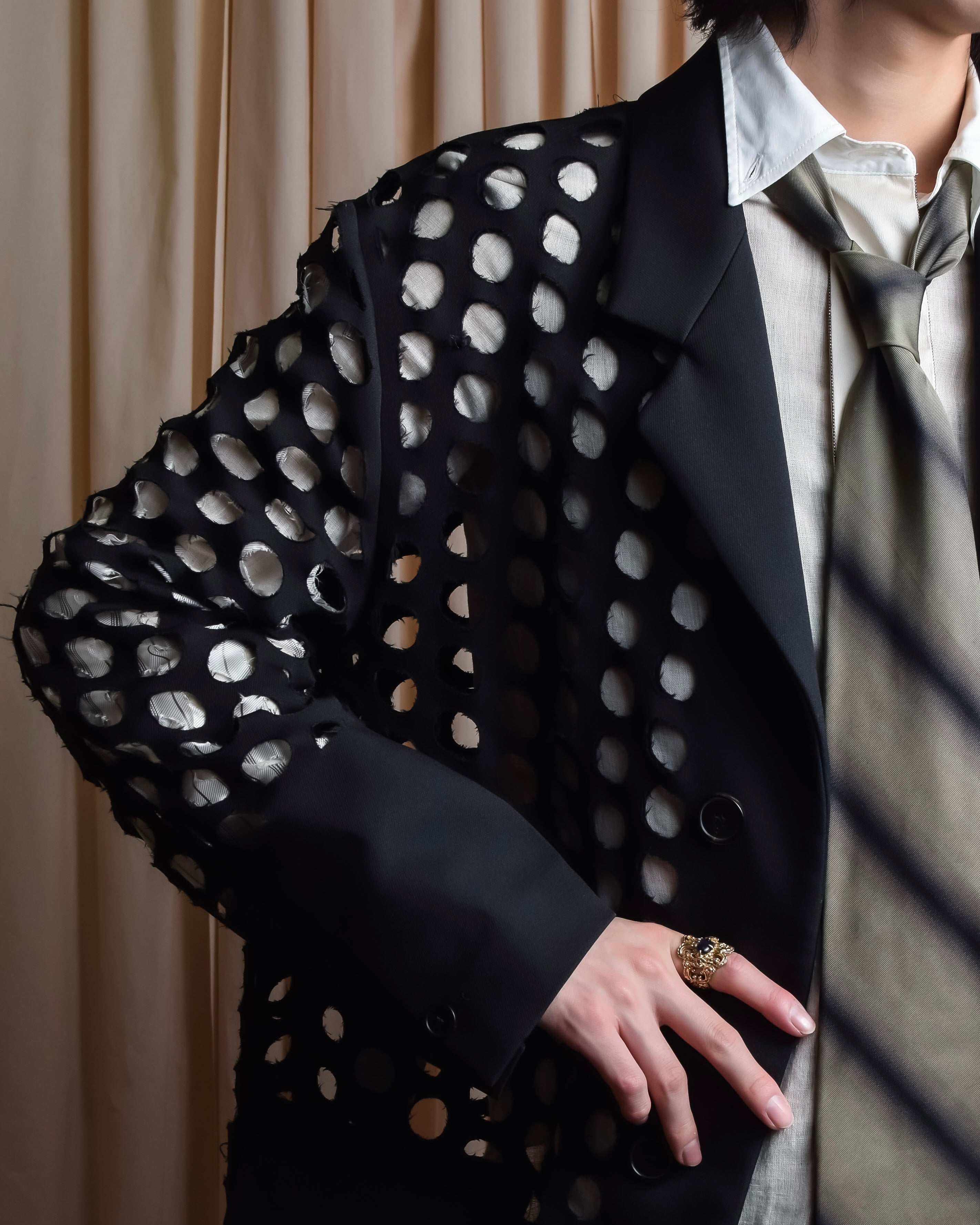 "MAISON MARGIELA" 20SS Cut-out layered structure long coat