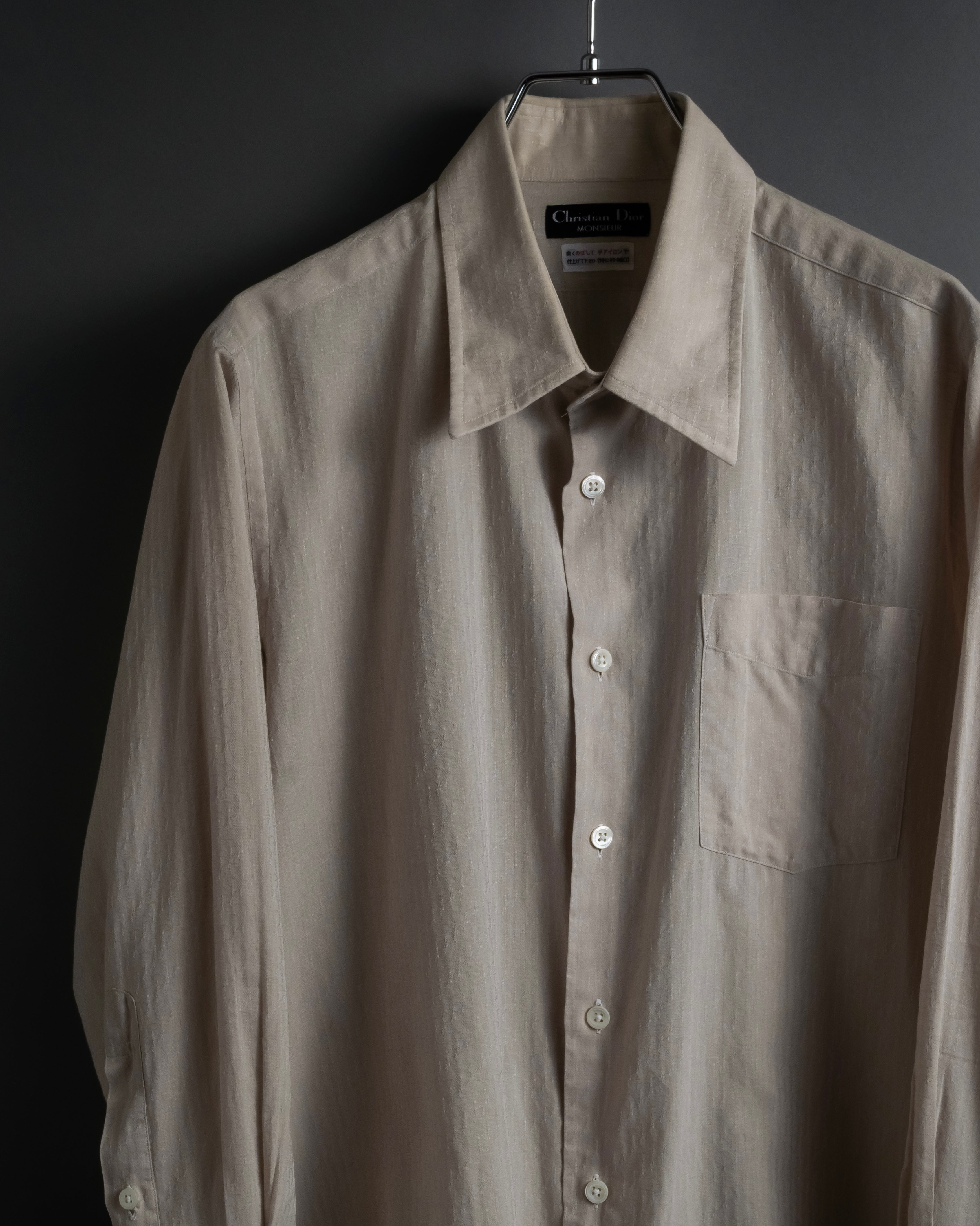 "CHRISTIAN DIOR MONSIEUR" 80's Marc Bohan design woven shirt