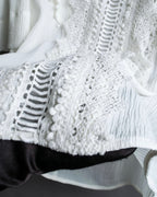 "ISABEL MARANT" Lace knit frill docking sheer blouse