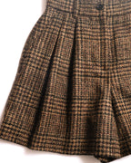 Dolce & Gabbana/ Check Patterned Culotte Shorts Brown