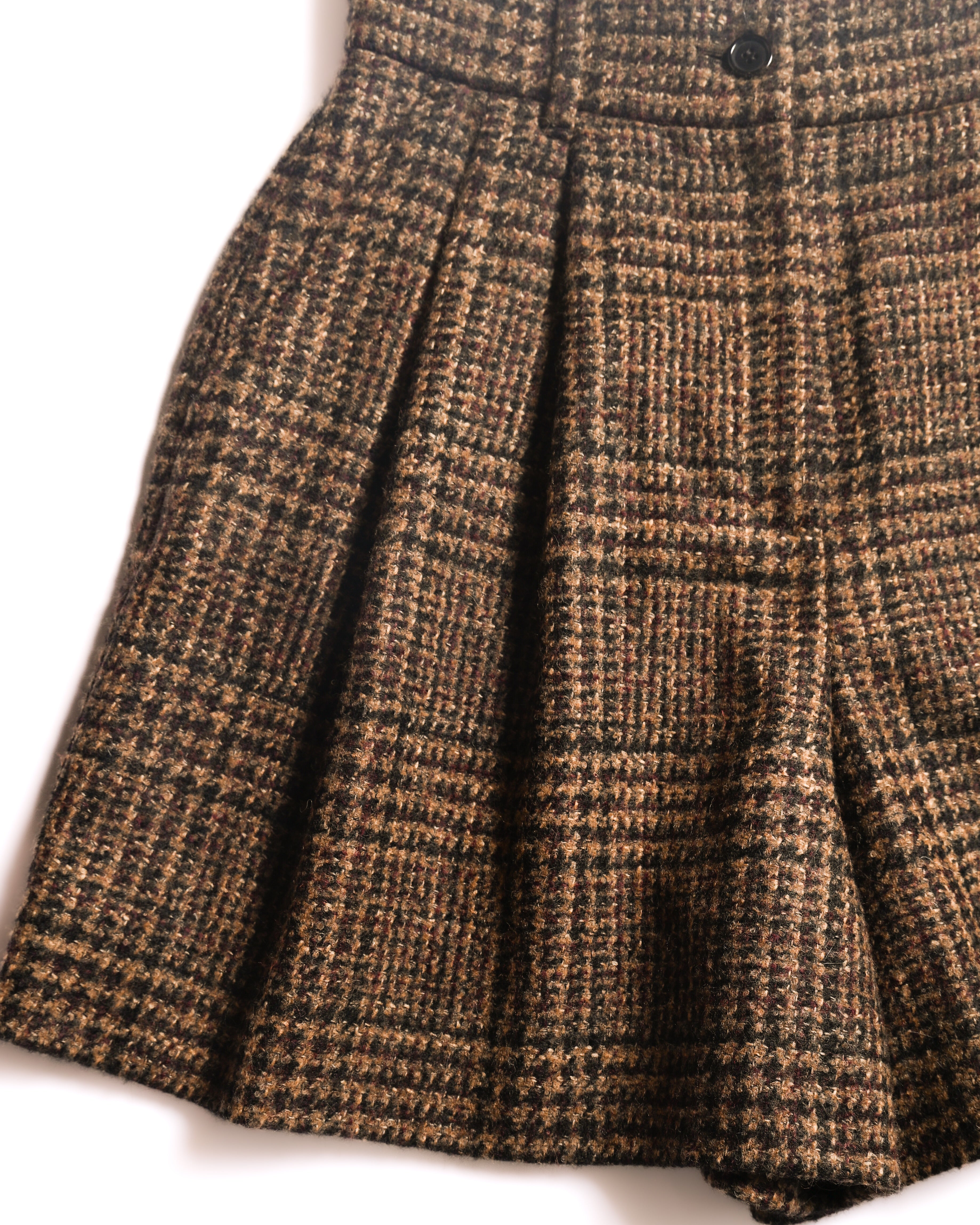 Dolce & Gabbana/ Check Patterned Culotte Shorts Brown