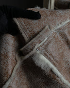 "Dolce &amp; Gabbana" Mouton &amp; knit combination design coat