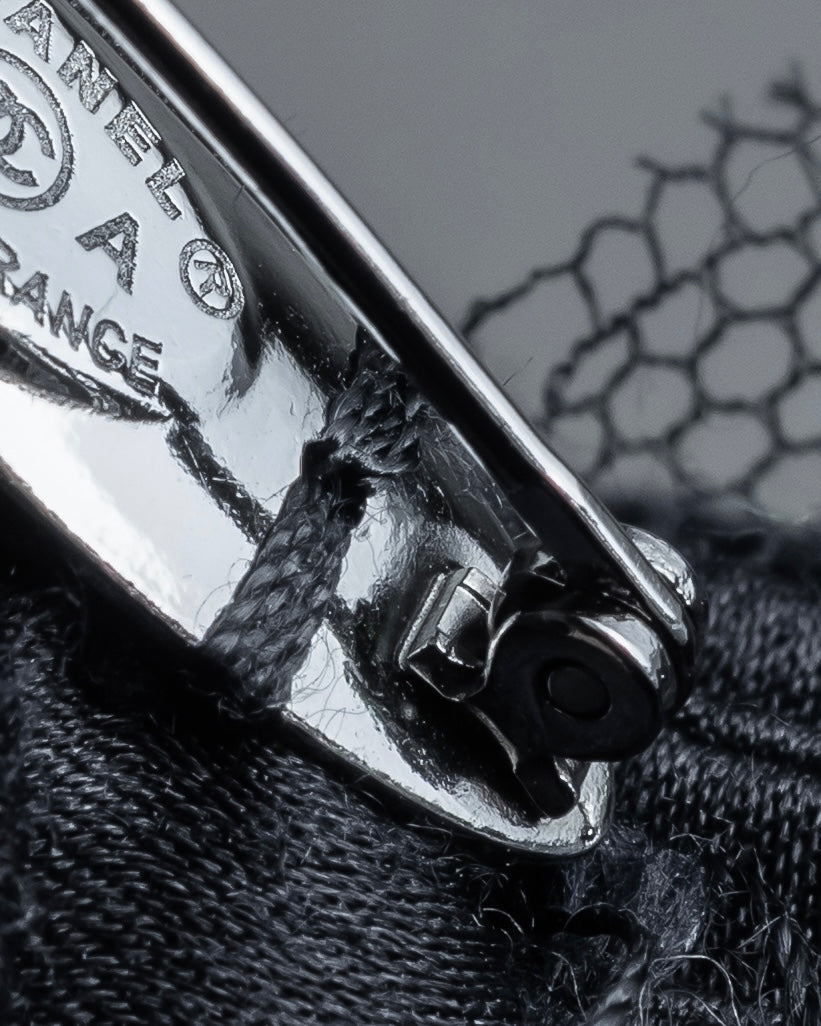 "CHANEL" 16AW Tulle lace design ribbon brooch