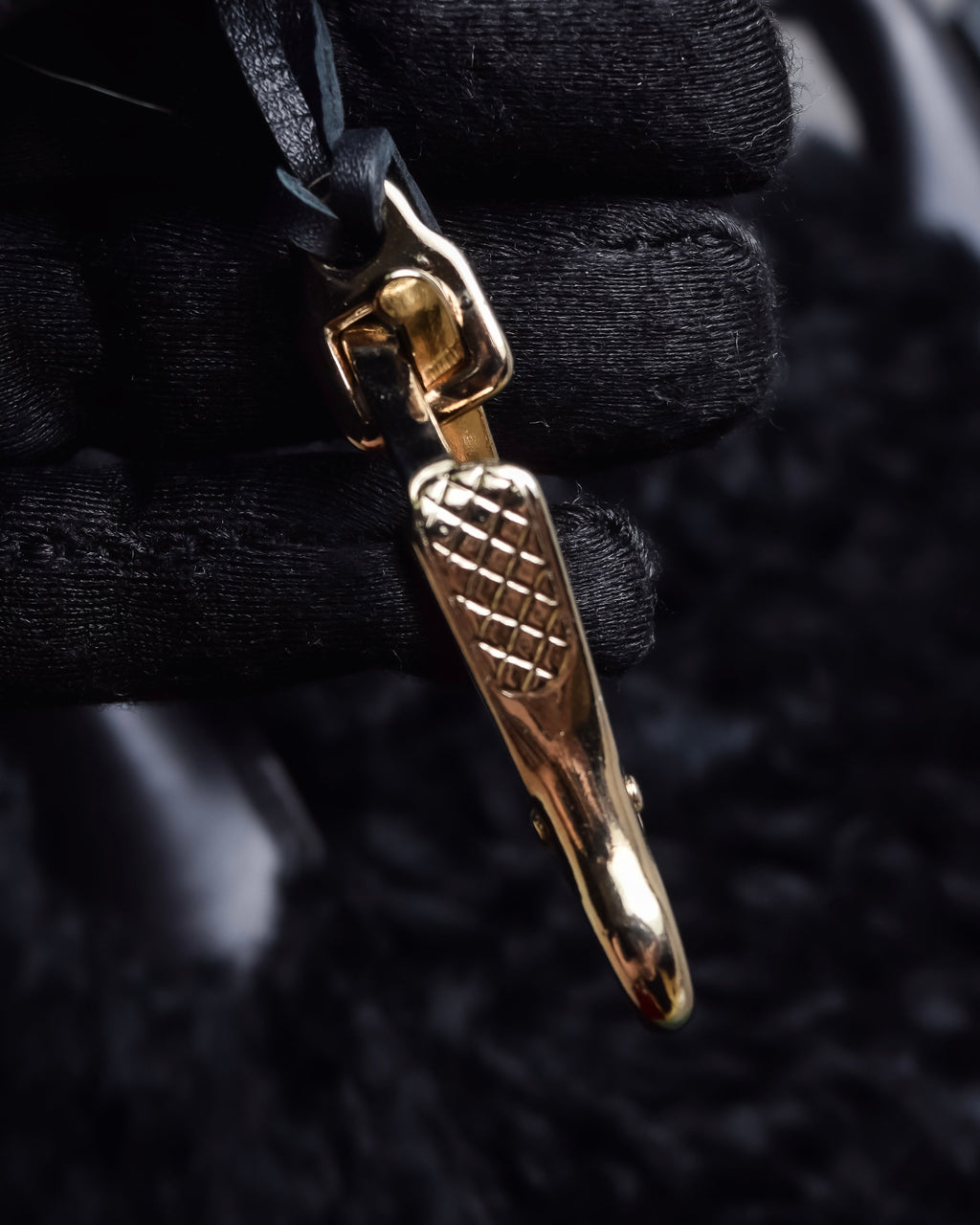 "BALENCIAGA" Padlock design shearling leather bag