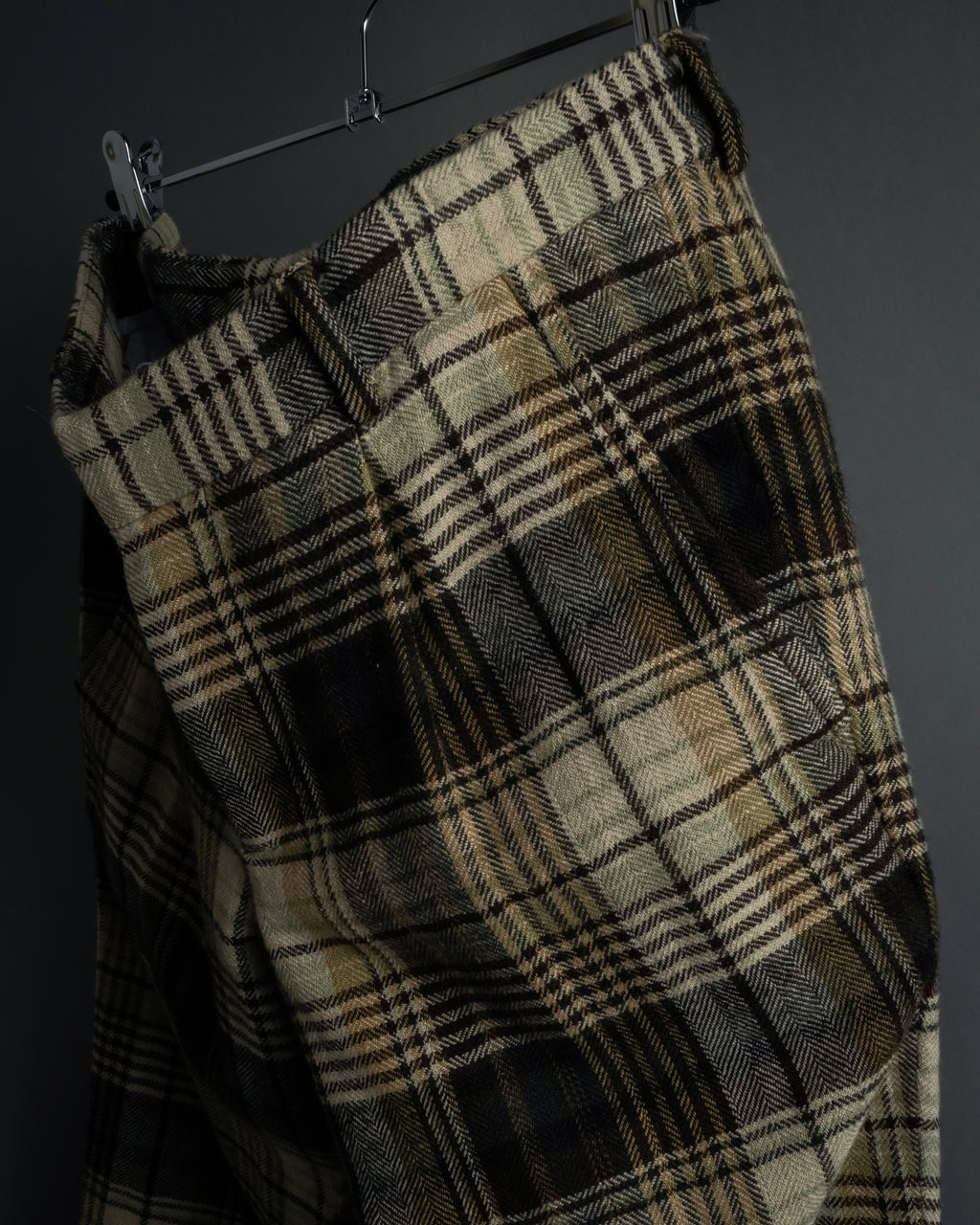 "GUCCI" Brushed check pattern tapered pants