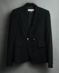 "EMILIO PUCCI" 00's-10's Gold buttoned tailored wool blazer