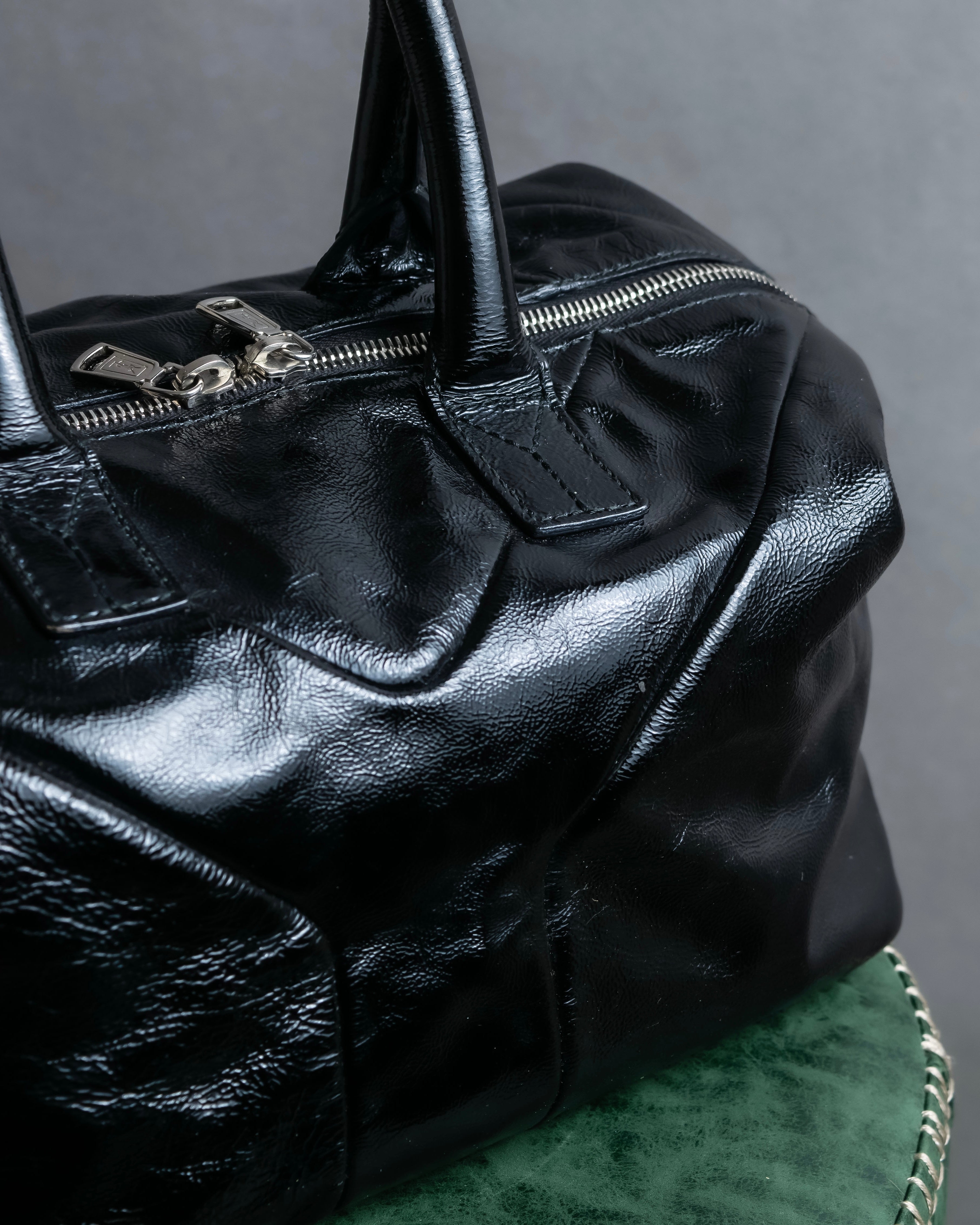 "YVES SAINT LAURENT" Glossy leather easy boston bag