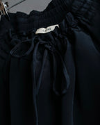 "CELINE" Gathered design mid-length silk skirt