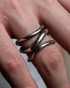 "agete" Three curves organic design silver925 ring