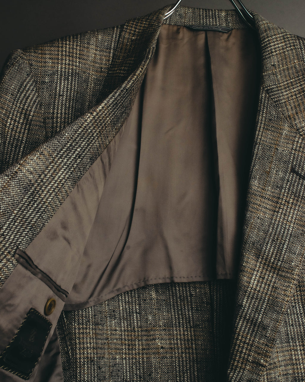 "Ermenegildo Zegna" 80's-90's Textured silk single-breasted blazer