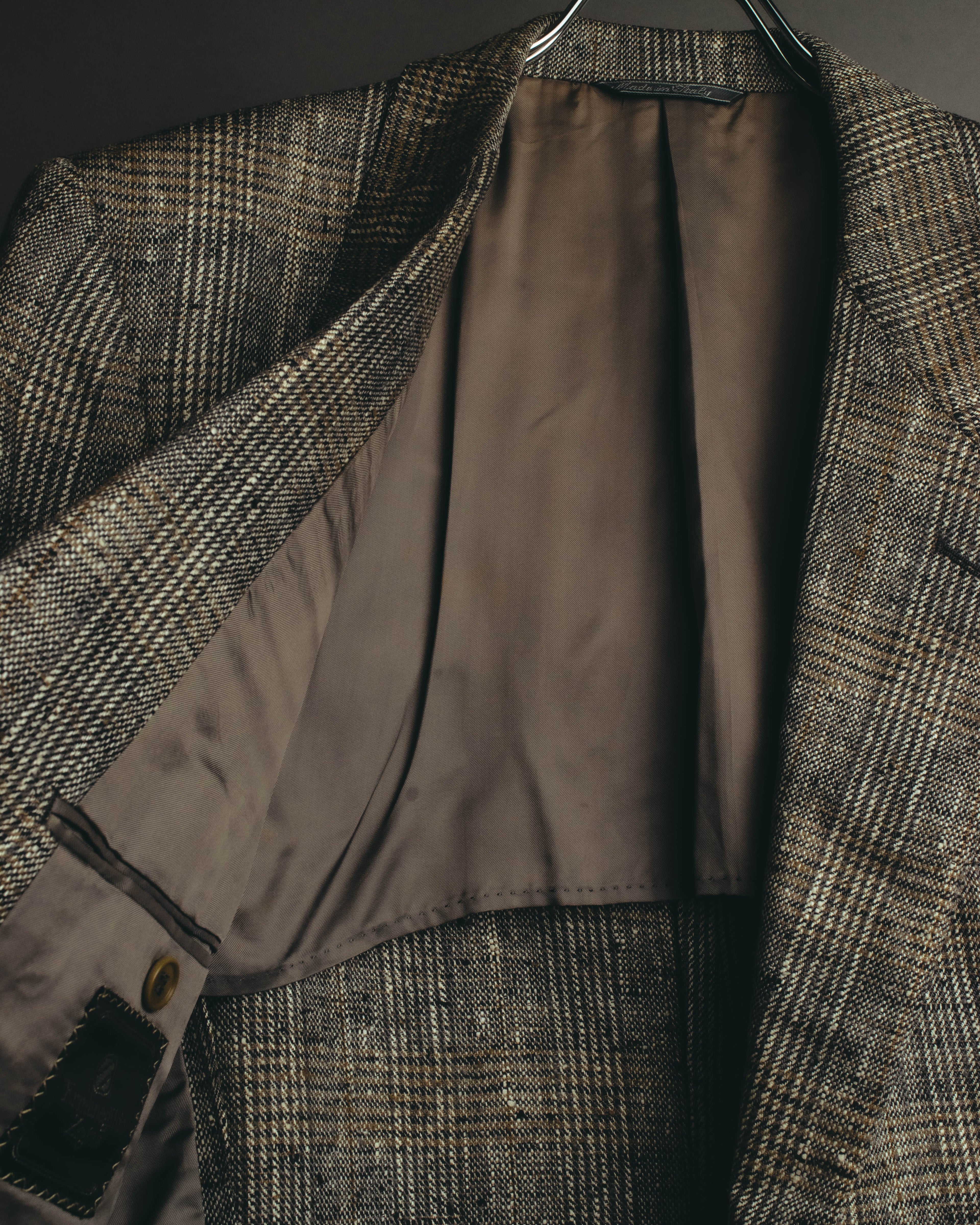 "Ermenegildo Zegna" 80's-90's Textured silk single-breasted blazer