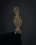 “Christian Dior” 70’s-80’s Lattice rhinestone brooch