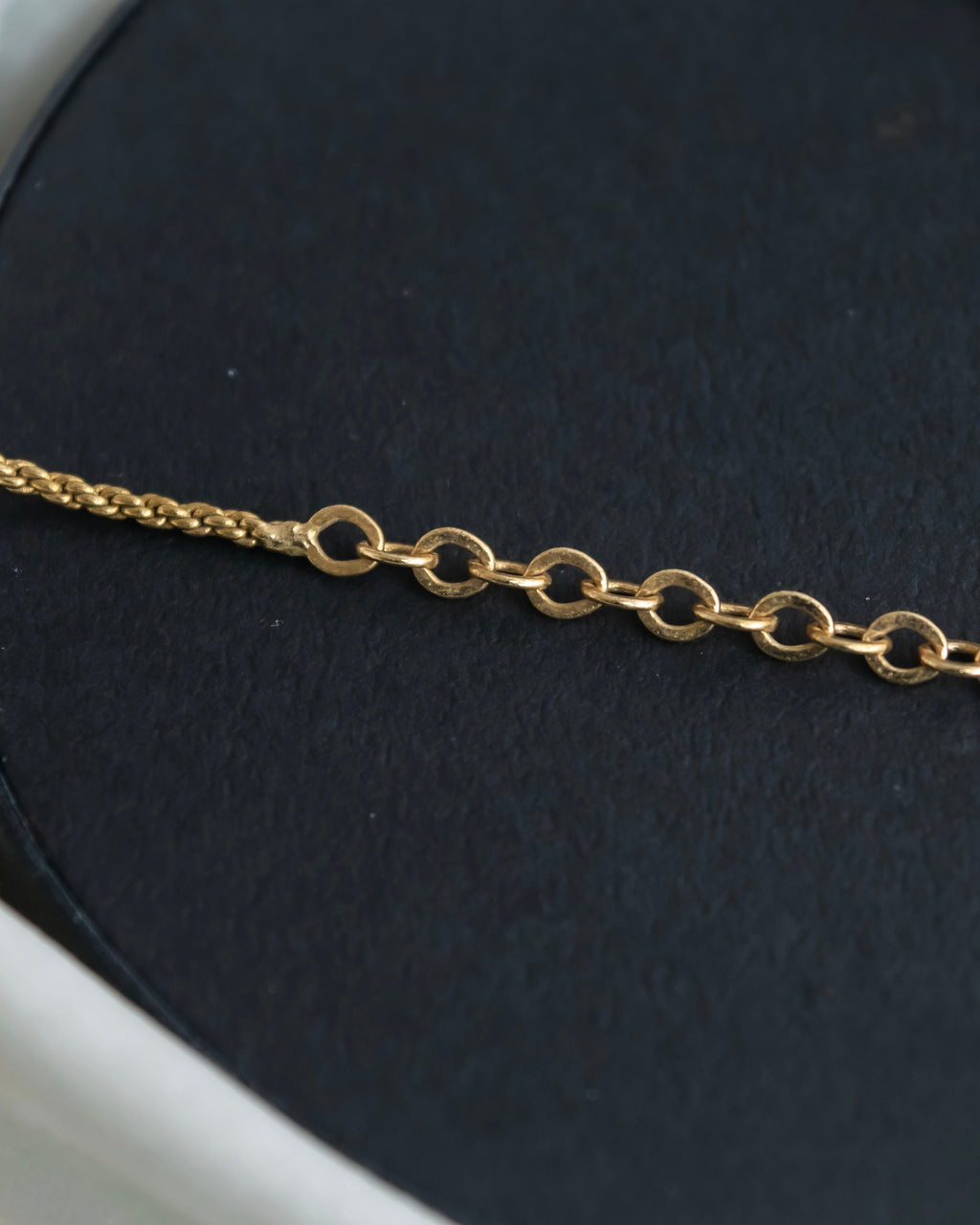 "Christian Dior" Rhinestone studded CD logo design in gold necklace