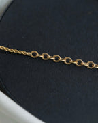 "Christian Dior" Rhinestone studded CD logo design in gold necklace