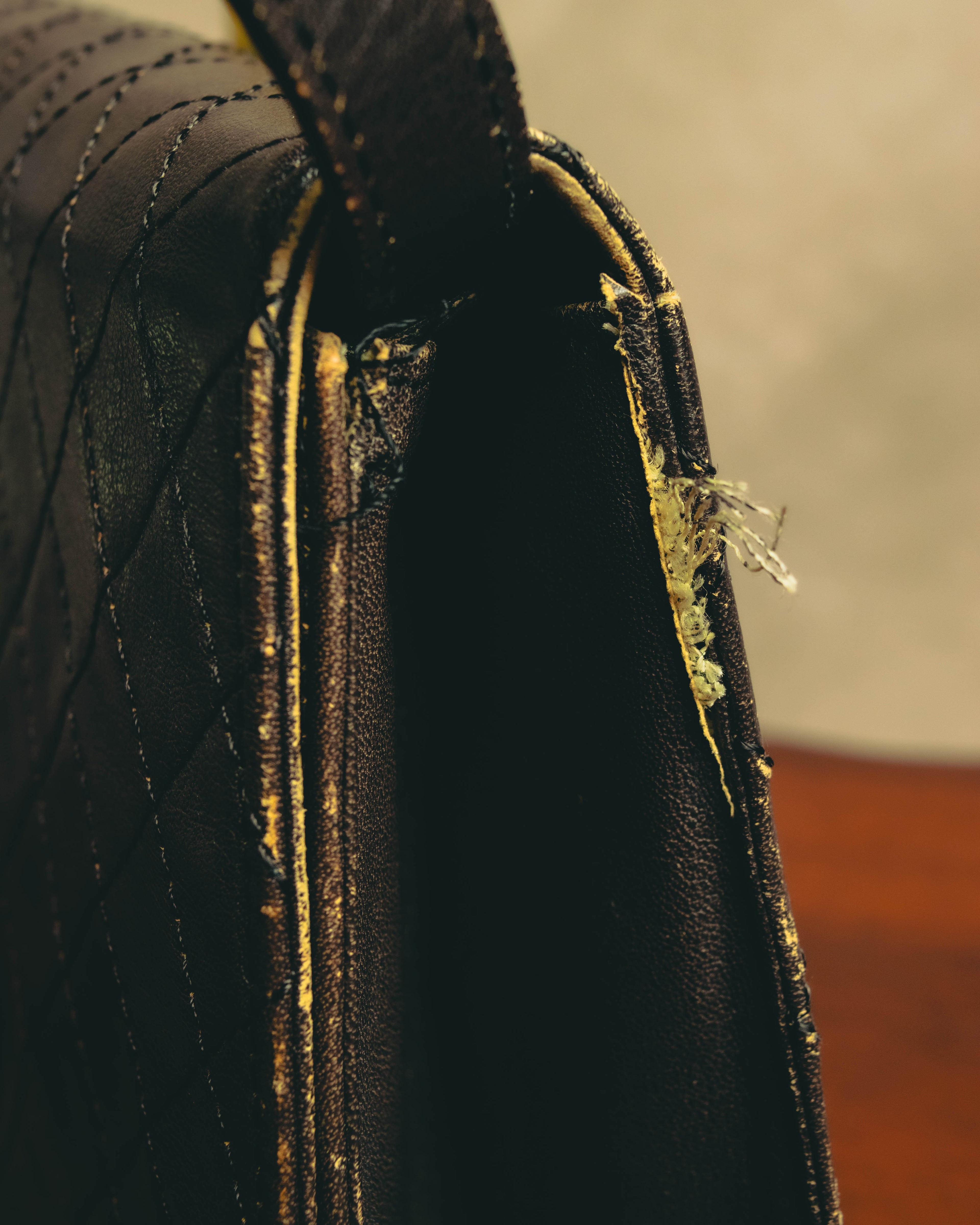 "Yves Saint Laurent" 80's-90's Quilted leather shoulder bag