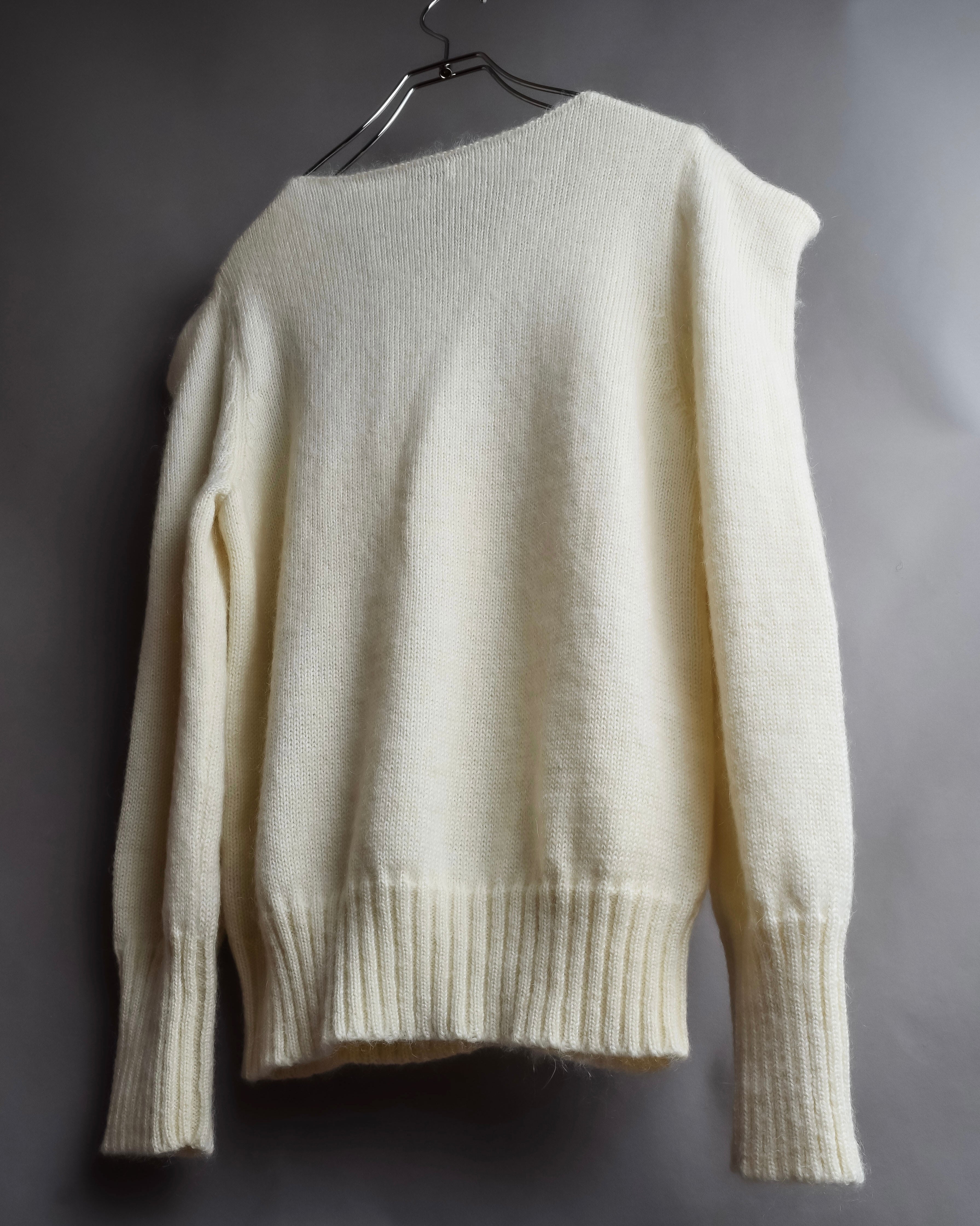 "Saint Laurent" Sequin ribbon design shoulder structure knit