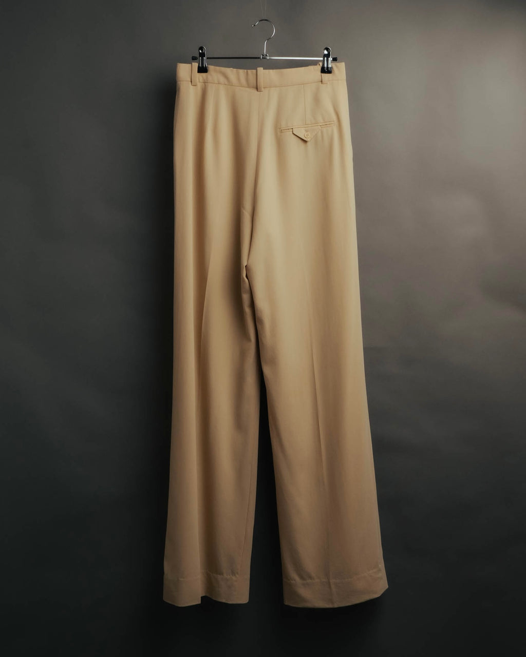 –SPECIAL– “HERMÈS” 90’s silk-lined wool wide trousers
