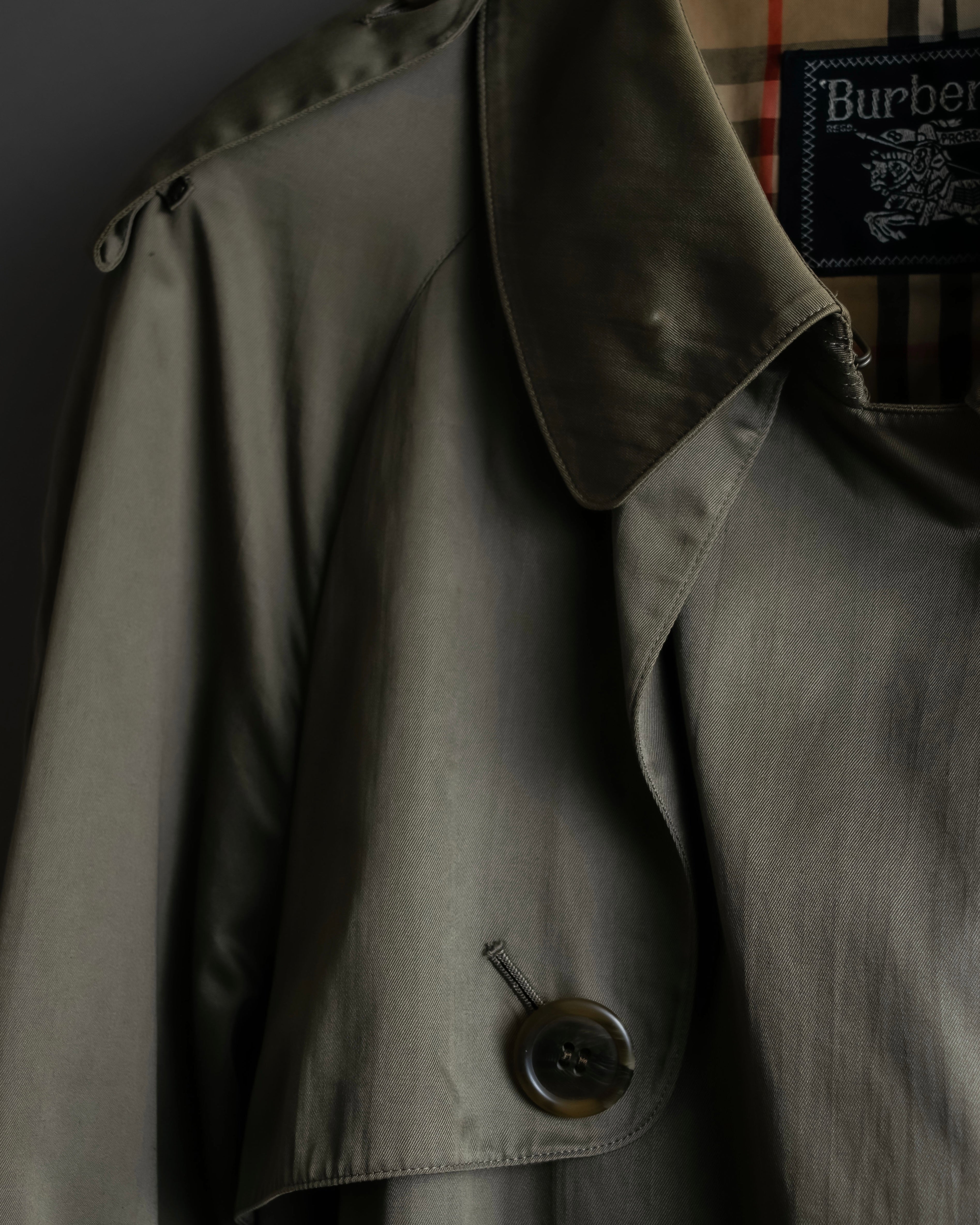 "Burberrys" Dark khaki belted trench coat